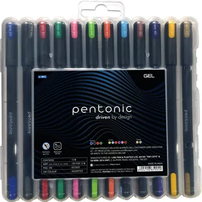 Długopis żelowy linc Pentonic 856set mix*12 0.6