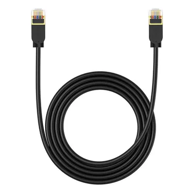 Kabel sieciowy Baseus high speed, ethernet rj45, 10 gb, cat.7, 2m (czarny)