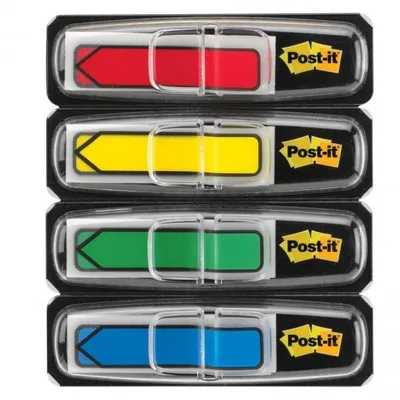 Zakładki indeksujące foliowe 11,9x43,1mm 3M post-it® 684-arr3 mix*4 4*24szt