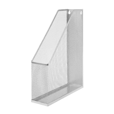 Pojemnik na czasopisma 316x250x73mm D.RECT srebrny metalowa siatka