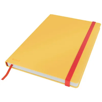 Notatnik b5 LEITZ cosy soft touch 44820019 ciepły żółty w kratkę twarda oprawa 96 kartek