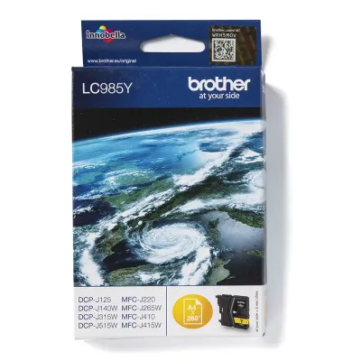 Tusz oryginalny BROTHER lc985y yellow 260 stron po terminie