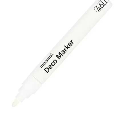 Marker akrylowy Monami deco marker b 460 160-2514 biały okrągła 2mm