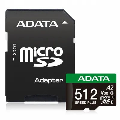 Adata karta microsd speed plus 512gb uhs1 u3 v30 a2 180/160 mb/s