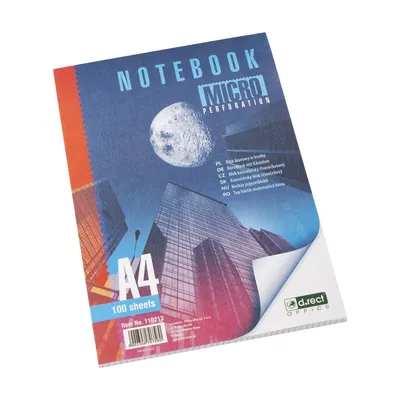 Blok biurowy D.RECT a4 100 ark. kratka z mikroperforacją