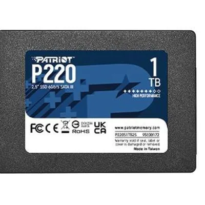 Patriot dysk ssd 1tb p220 550/500mb/s sata iii 2.5 cala