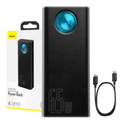 Powerbank Baseus amblight 30000mah, 4xusb, usb-c, 65w (czarny)