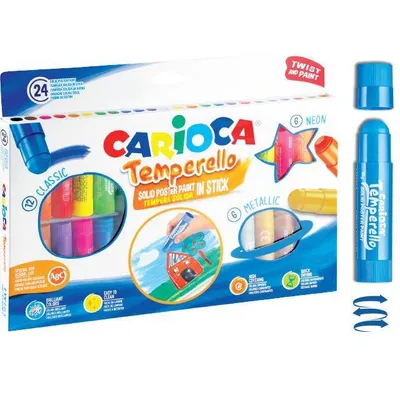 Farby w sztyfcie Carioca 43290 temperello 170-2524 24kol