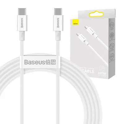 Kabel usb-c do usb-c Baseus superior series, 100w, 2m (biały)
