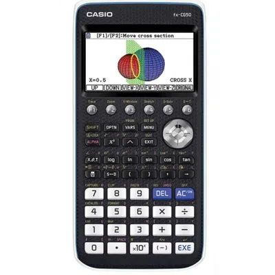 Kalkulator graficzny 188,5x89x18,6mm Casio fx-cg50 box czarny bateria lr03