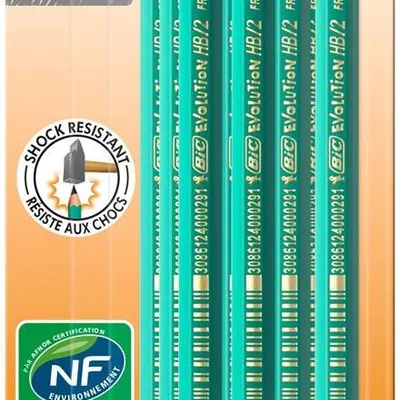 Ołówek ostrzony bezdrzewny BIC evolution original 650 hb 8902742 hb blister 10szt