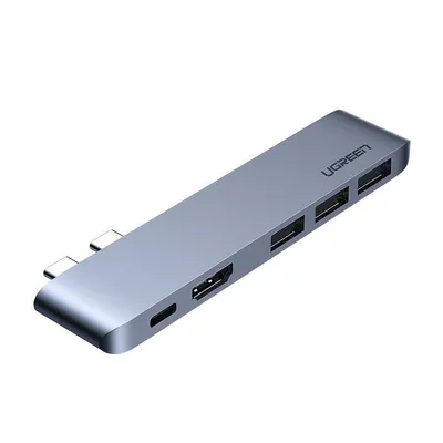 Adapter hub UGREEN cm251, 2xusb_c do 3x usb 3.0, hdmi,