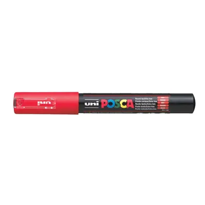 Marker permanentny UNI pc-1m posca 138360 czerwony okrągła końcówka 0.7