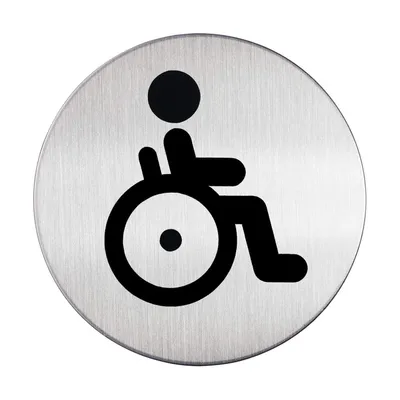 Piktogram wc dla osób niepełnosprawnych 83 mm DURABLE picto 490623
