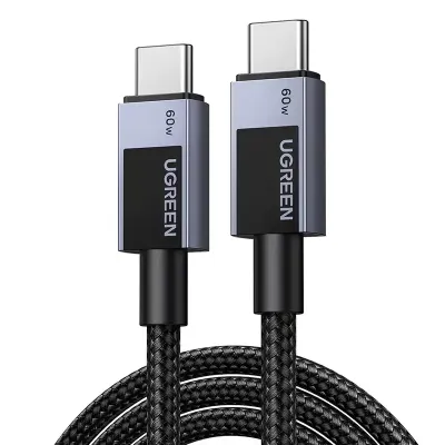 Kabel usb-c do usb-c UGREEN l524, 60w, pd, 3m (szary)