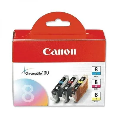 Tusz oryginalny CANON cli8multipack 0621b029 cmy 39 ml
