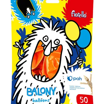 Balony 12" Fiorello 170-2657 metaliczny pomarańczowy 50szt