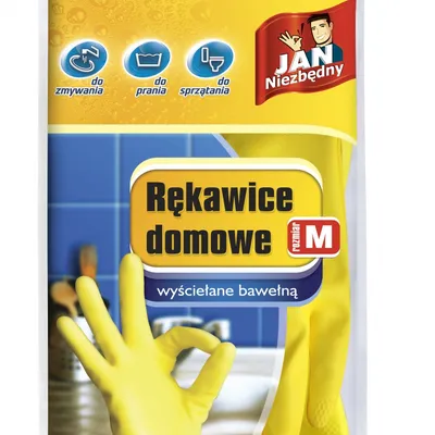 Rękawice domowe z naturalnego lateksu JAN NIEZBĘDNY m