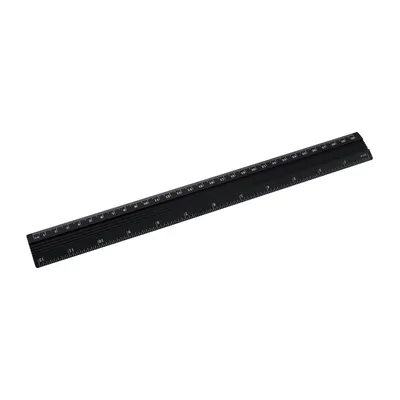 Linijka aluminiowa 30cm D.RECT czarna