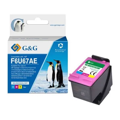 G&g kompatybilny ink / tusz z f6u67ae, hp 302xl, cmy, 18ml, ml nh-r302xlcmy, dla hp deskjet 1110, 2130, 3630, 3632