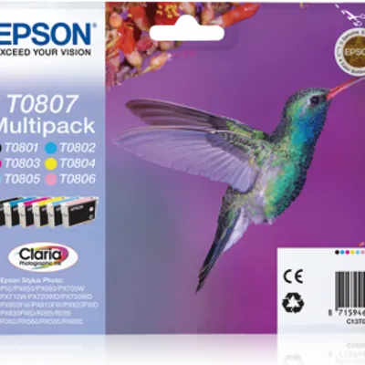Tusz oryginalny EPSON t0807 c13t08074011 cmyk 7,4 ml