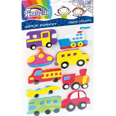 Naklejki dekoracyjne piankowe Fiorello gr-np129 pojazdy 170-2385 mix