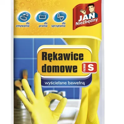 Rękawice domowe z naturalnego lateksu JAN NIEZBĘDNY s