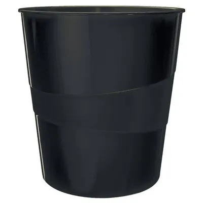 Kosz na śmieci 15l LEITZ wow 52781095 czarny metaliczny