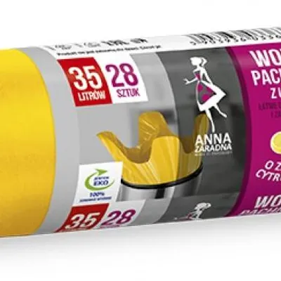 Worki z uszami o zapachu cytrusów ANNA ZARADNA żółte 35l 28szt