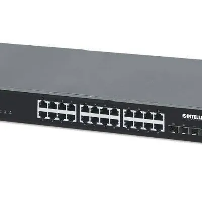 Intellinet przełącznik gigabit 24x rj45 poe+, 4x sfp+ 10g uplink