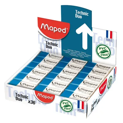 Gumka MAPED duo dwustronna biało-niebieska