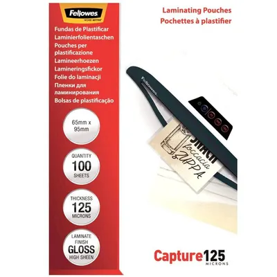 Folia do laminowania 65x95mm Fellowes 5306702 125mic 100 szt
