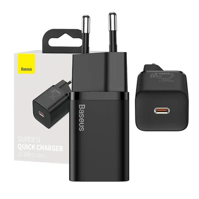 Ładowarka sieciowa Baseus super si quick charger 1c 25w (czarna)