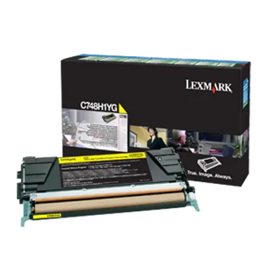 Toner oryginalny LEXMARK c748h1yg yellow 10000 stron