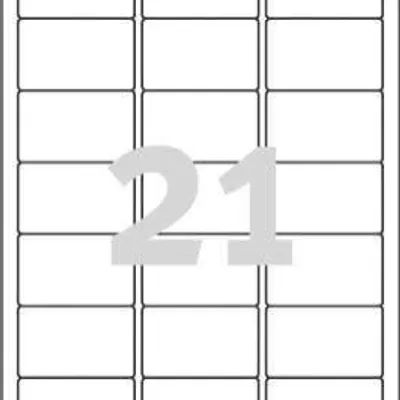 Etykiety samoprzylepne 63.5x38.1mm adresowe j8560-25 przezroczyste 25ark*21szt