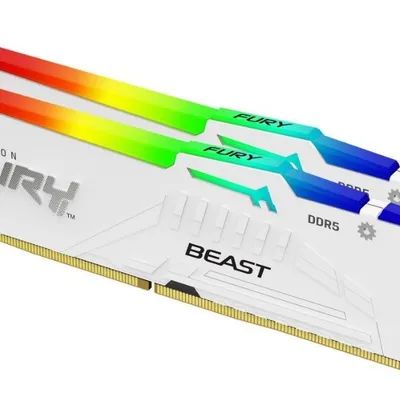 Kingston pamięć ddr5 fury beast rgb 32gb(2*16gb)/5600 cl36 biała