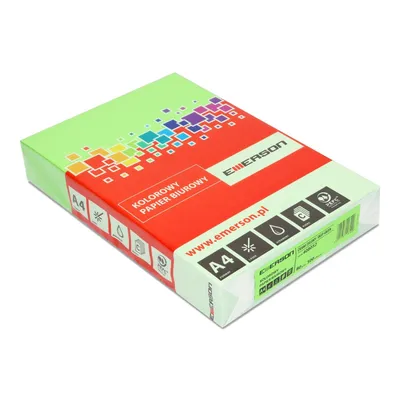 Papier ksero kolor a4 EMERSON ciemny zielony 80g 500 ark