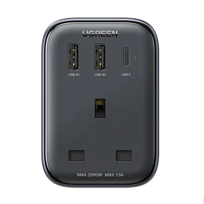 Adapter podróżny uk na eu UGREEN cd314 2xusb-a, 1xusb-c