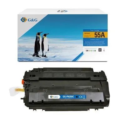 G&g kompatybilny toner z ce255a, black, 6000s, nt-ph255c, hp 55a, dla hp laserjet enterprise mfp m525c/mfp m525f/mfp m525dn, n