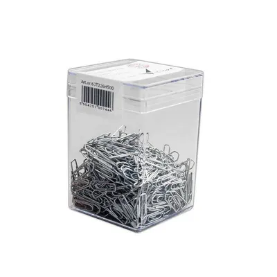 Spinacze trójkątne 22mm VICTORY OFFICE PRODUCTS 63t226h500 metalowe w pojemniku plastikowym 500szt