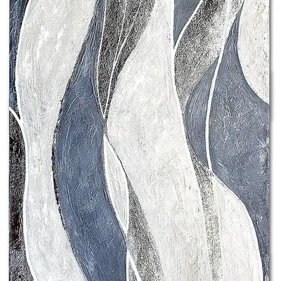 Obraz olejny - abstrakcyjne - płatki srebra - 80x120 cm - g119427