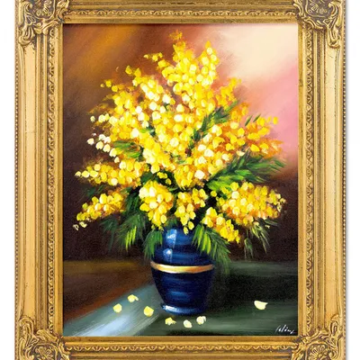 Inne - żółte gałązki - 40x50 cm - g06150