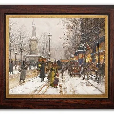 Eugene galien laloue - plac republiki paryskiej - 24x29 cm - g94883