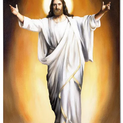 Obraz olejny - jezus chrystus - jezus chrystus zbawca świata - 110x150 cm - g119321