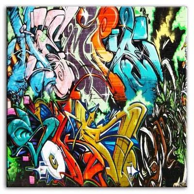Abstrakcja - graffiti - 100x100 cm - g92982