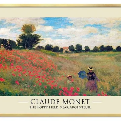 Obraz drukowany - impresjoniści - claude monet - pole maków w argenteuil - 53x73 cm - g113519