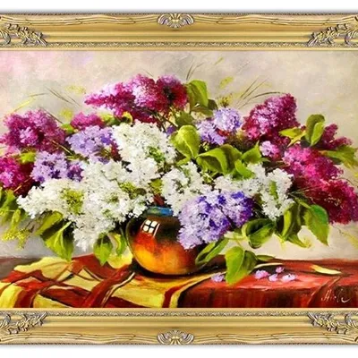Obraz olejny - kwiaty - 74x104 cm - g94165