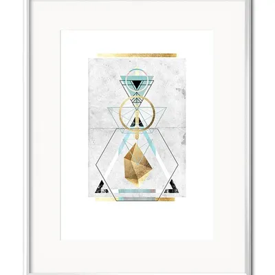 Obraz - abstrakcje geometryczne - 21x26cm - g97556