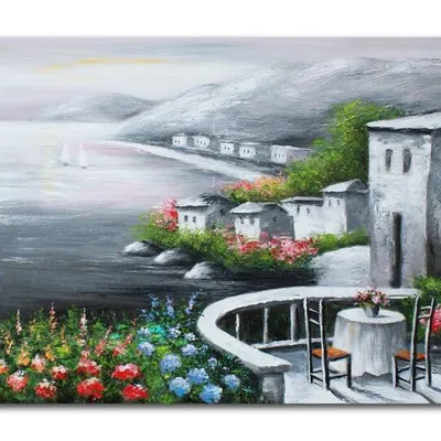 Obraz olejny - architektura - 80x120 cm - g111240