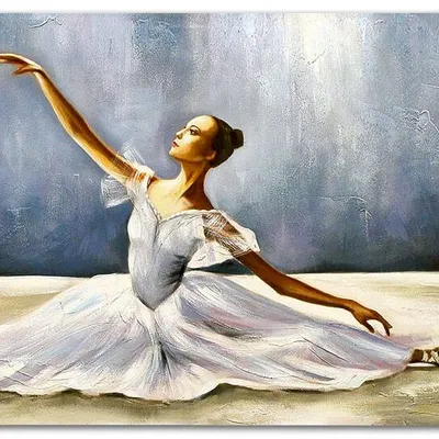 Obraz olejny - baletnice - 110x150 cm - g119572